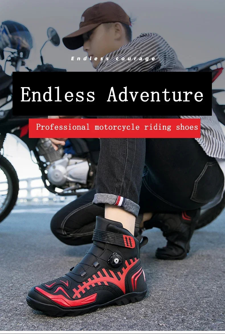 Motorcycle Boots Men's women's Motor Riding Boot Motorbike Chopper Cruiser Touring Motocross Shoe Breathable Motorcycles Shoes