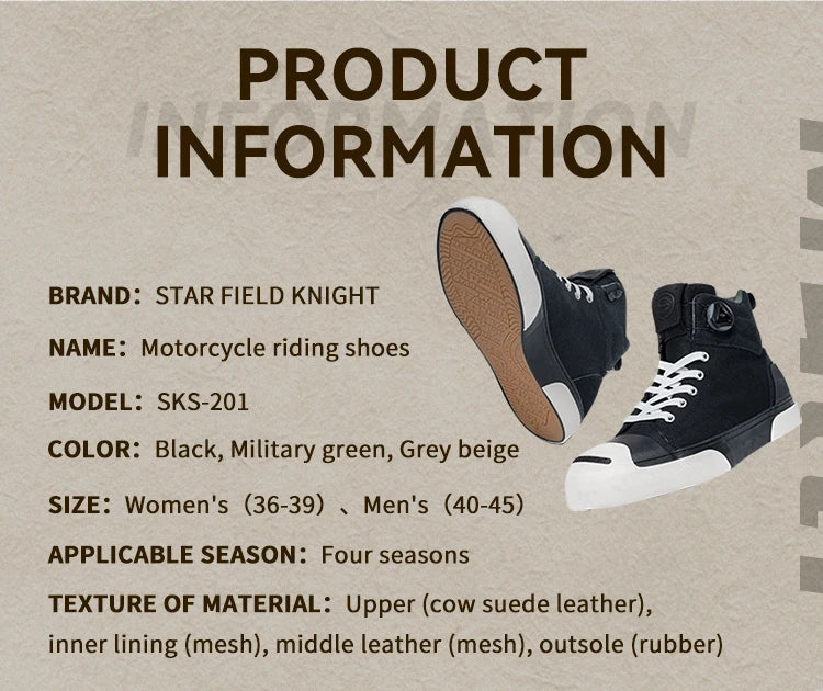 Star Field Knight Green Retro Motorcycle Riding Shoes Comfortable Breathable Hard Protection Wear-resistant Motocross Race Boots