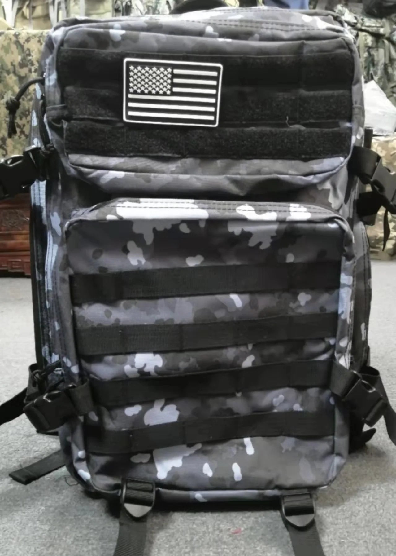 50L 1000D Nylon Waterproof Tactical Military Backpack 3 Day Assault Pack Molle Bag Outdoor Hiking Climbing Camping Army Rucksack