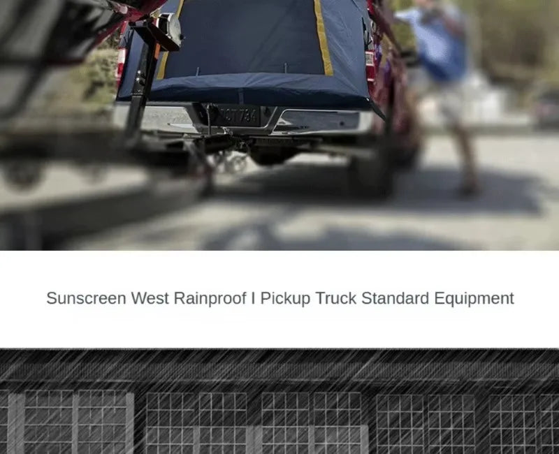 Portable Rainproof Camping Tent, Folding Fishing Tail Tent, Car Pickup Truck Tent