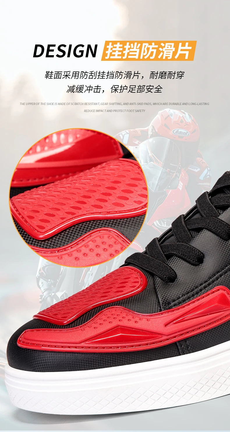New Men's Motorcycle Shoes Outdoor Breathable Waterproof Men Motorcycle Boots Motos and Bike Riding Ankle Boot Motocross Shoes