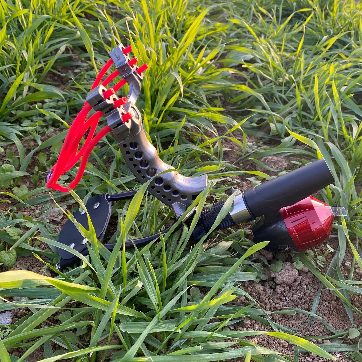 Outdoor Shooting Fishing Slingshot Hunting Arrow Darts Catapult With Rubber band Fishing reel/ Tactical game protective gloves