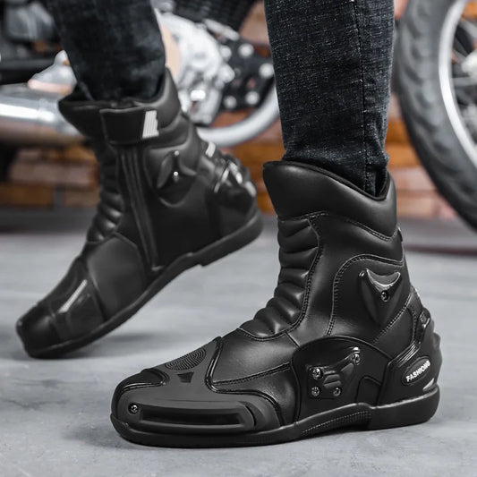 Motorcycle Boots Men High Quality Road Racing Shoes Off-road Boots Breathable Leisure Sports Shoes Botas Para Moto Hombre