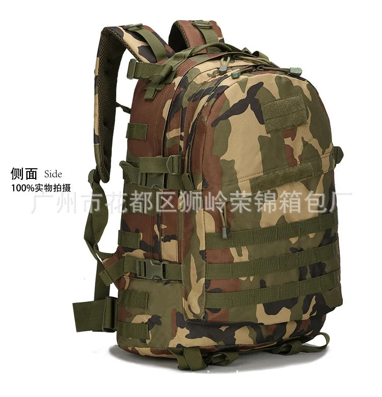 Upgraded 3D Bag Camouflage Mountaineering Bag Tactical Backpack Outdoor Camping Travel Bag