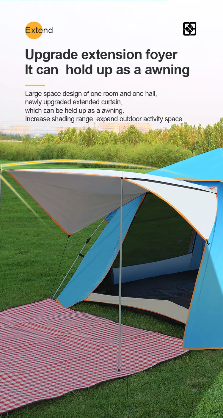 Factory Outlet New Pattern Custom Oem Easy One Touch Tents Outdoor Automatic Camping Tent Camptown Tent