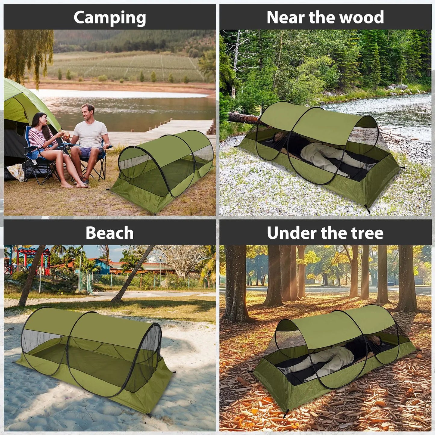 Foldable Mosquito Net Tent Without Installation, Portable Ultra Light Sun Protection Automatic Tent,Outdoor Camping,Travel Parks