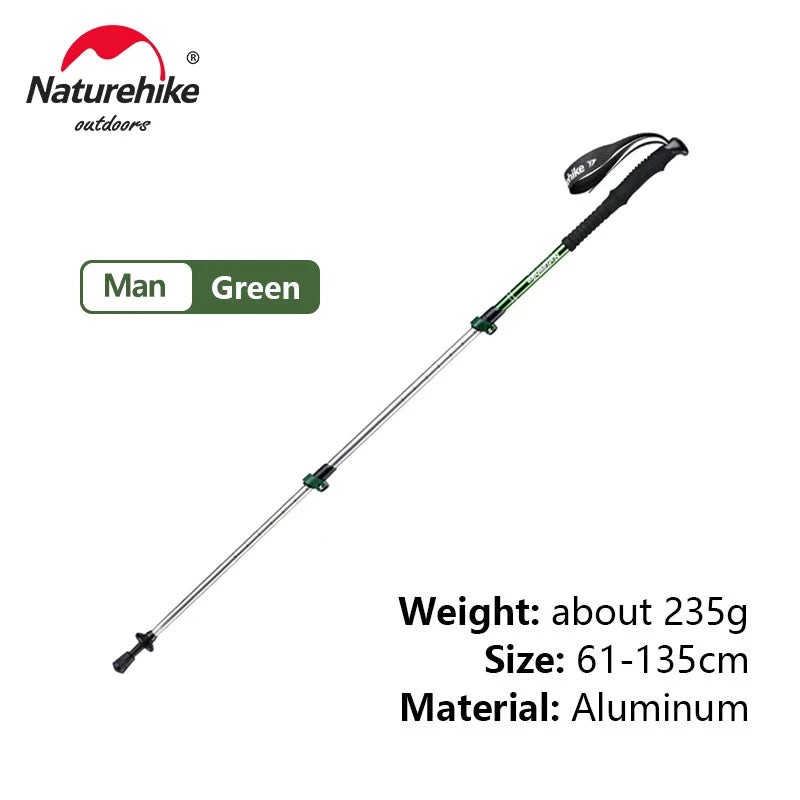 Naturehike ST01 Walking Sticks Ultralight Children Adult Telescopic Aluminum Alloy Trekking Pole Outdoor Camping Climbing Hiking