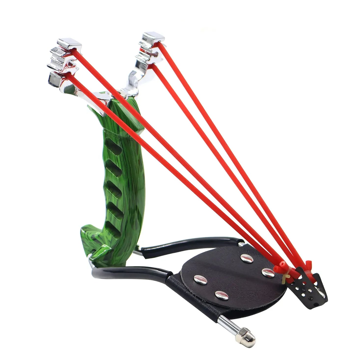 Professional Colored Metal Foldable Wrist Support Sling Handheld Hunting Shooting Sling High-power Slingshot Catapult Package