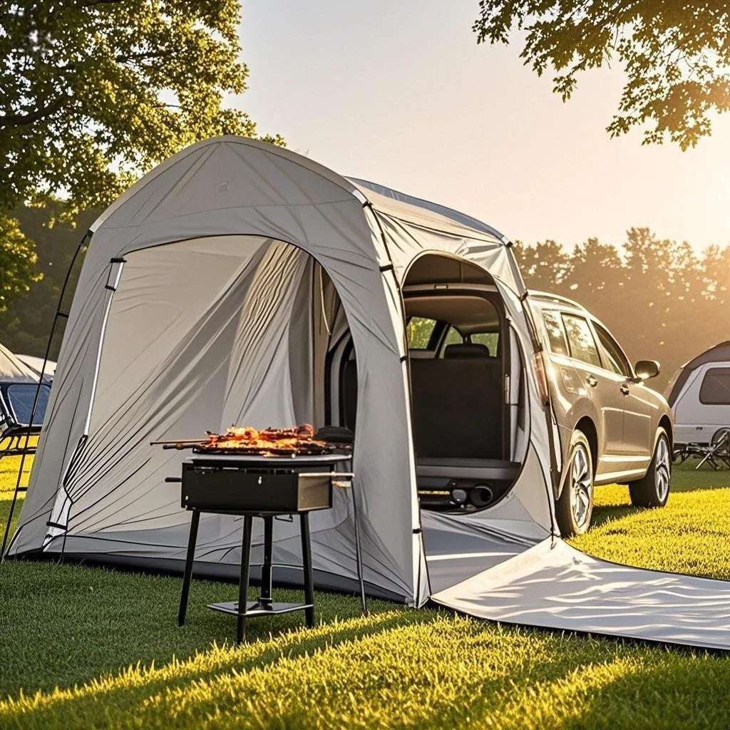 Easy Setup SUV Car Camping Tent - 4-Season Waterproof Tailgate Tent with Floor, 2-4 Person Large Space for Outdoor Adventures