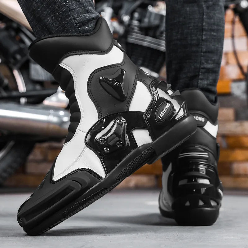 Motorcycle Boots Men High Quality Road Racing Shoes Off-road Boots Breathable Leisure Sports Shoes Botas Para Moto Hombre