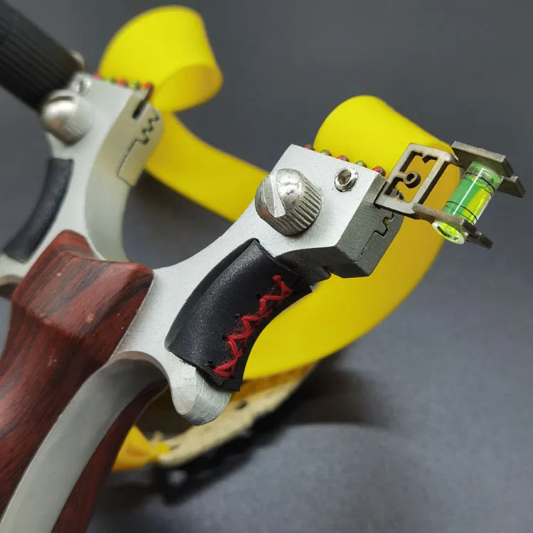 Laser Infrared Aiming Resin Slingshot Hunting Catapult with Flat Rubber Band Professional Outdoor Sports Game Catapult Sling Toy