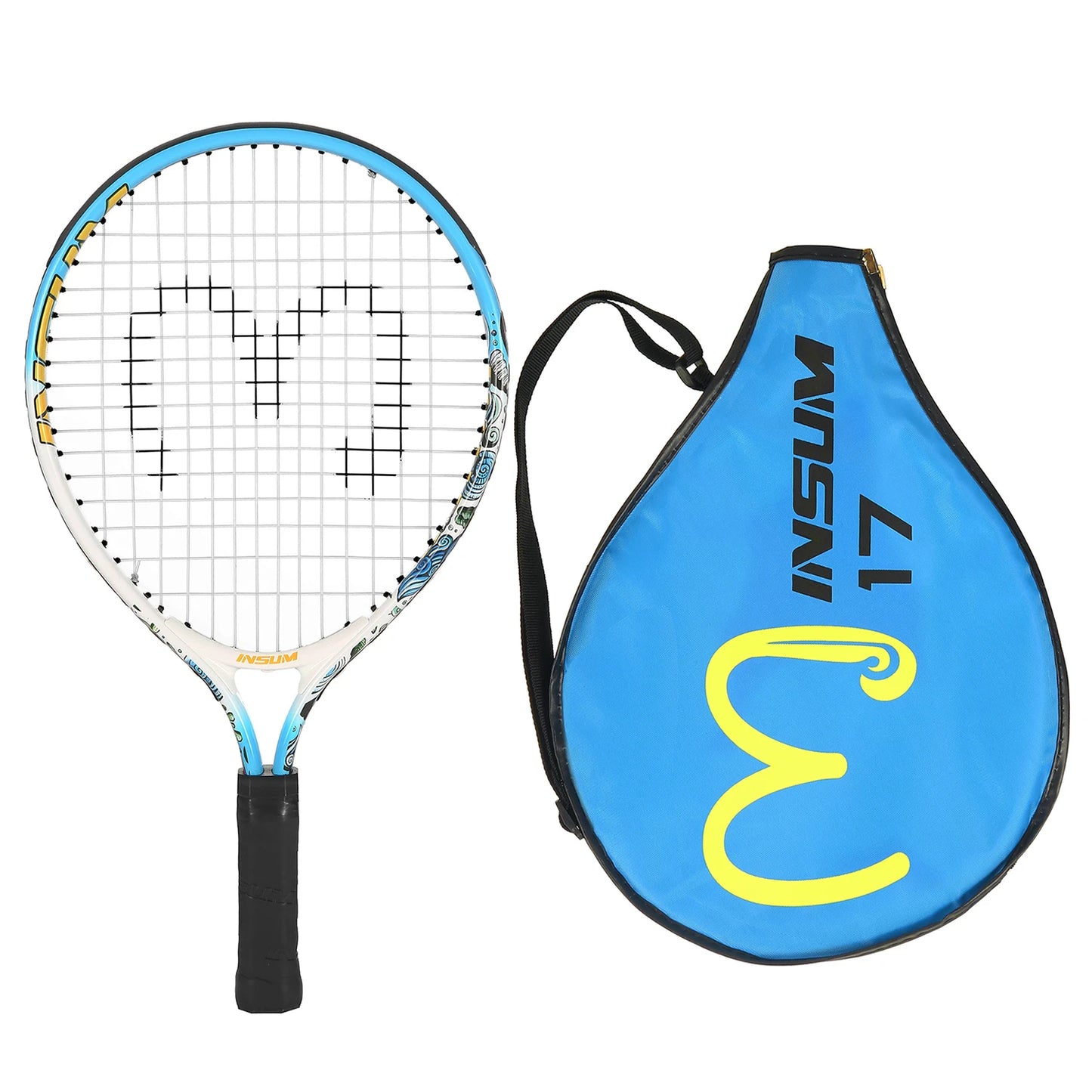 17" Kids Tennis Racket Best Starter Kit for Kids Age 4 and Under with Shoulder Strap Bag and Tennis Racket Toddler Tennis Raquet