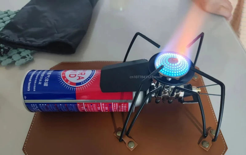 Outdoor SWS black spider ignition card stove, outdoor camping barbecue picnic ignition windproof folding high-power stove head