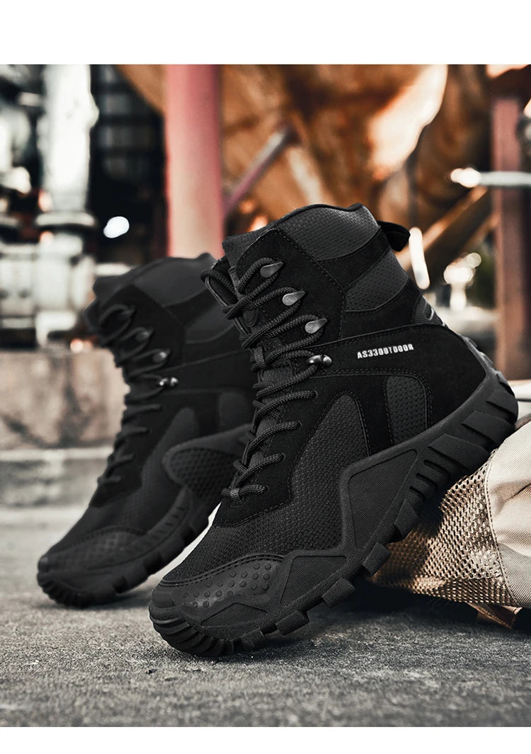 Big Size 47 Winter Men Warm Plush New Combat Boots Men Ankle Boot Quality Casual Motorcycle Boot Waterproof Men's Boots Autumn