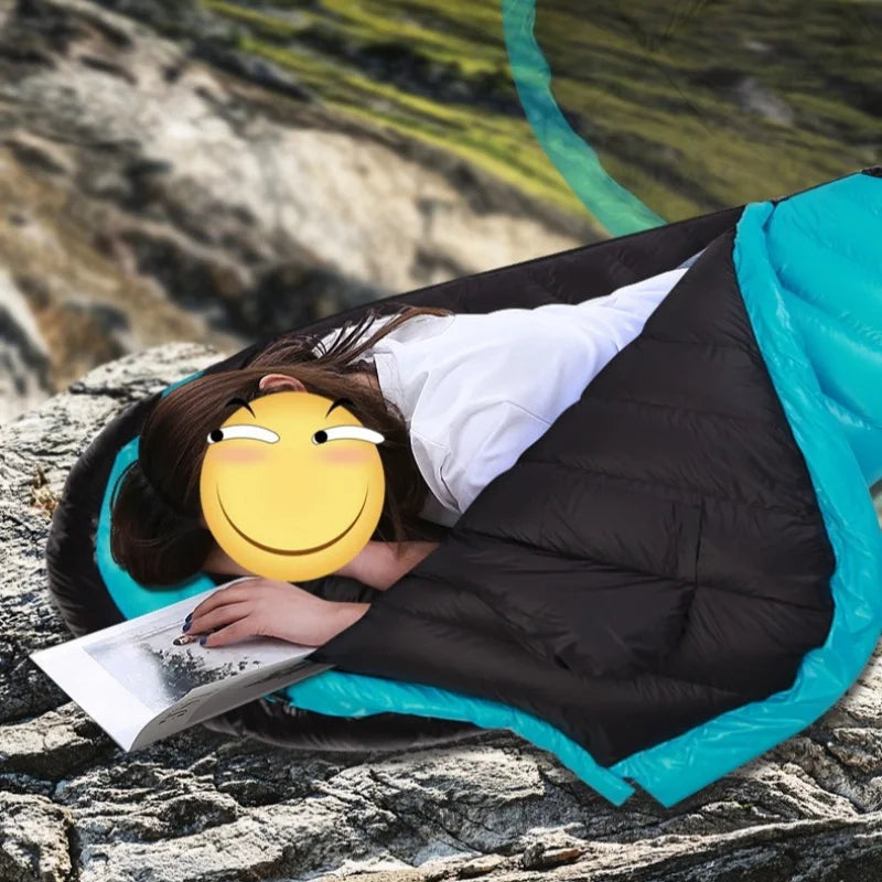 SKY ICEJingchan Mummy Down Sleeping Bag for Adults Outdoor Camping Winter Thickened Goose Down Cold-Proof Warm