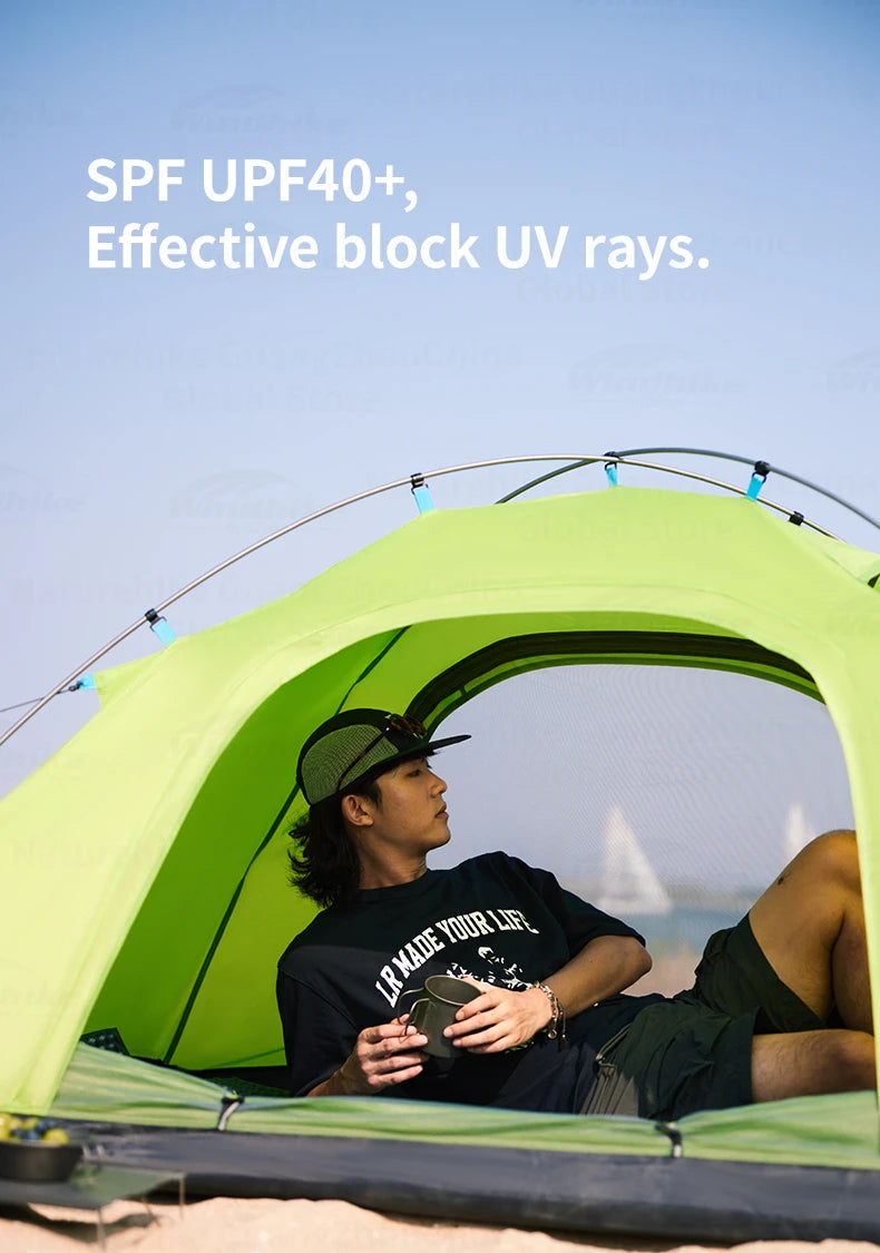 Naturehike Ultralight Camping Tent 2 Person Hiking Travel Backpacking Large Space 65D Waterproof Quick Set Cycling Shelter Tent