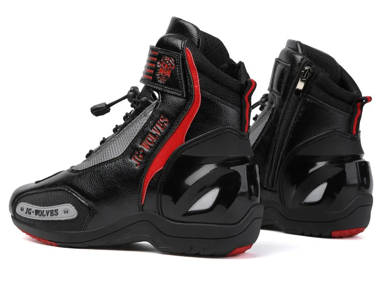 Motorcycle Shoes Men Off-road Adventure Motocross Low Boots  Retro Black Riding Shoes Rubber Sole Waterproof Motorcyclist Shoes