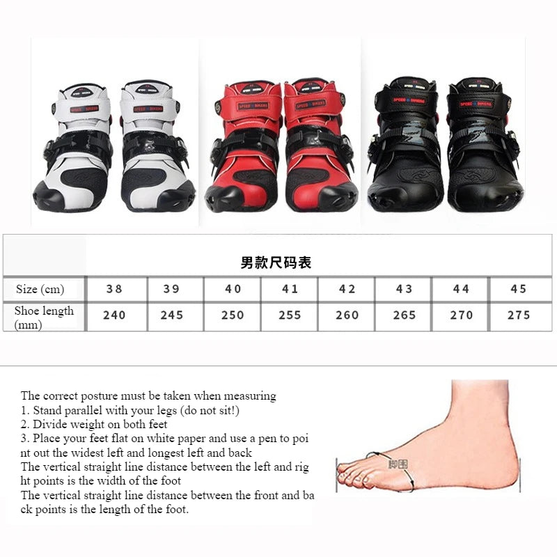A9003 Men's Profession Motorcycle Boots Ankle Motocross Racing Boots Sports Protective Boots Off Road Motorcycle Riding Shoes