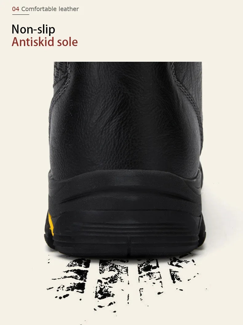 Motorcycle Riding Boots with Winter Velvet Style Warm Waterproof and Non Slip Outdoor Leisure Hiking Shoes Motorcycle Boots