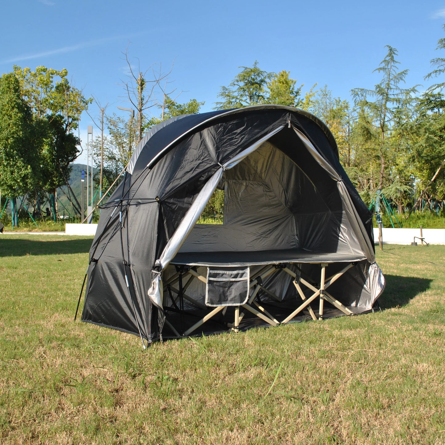 4-in-1 Camping Cot Tent, Backpacking 1 Person Camping Tent, Tent Cot Folding Off the Ground Tent,Fishing Tent,Excluding bed