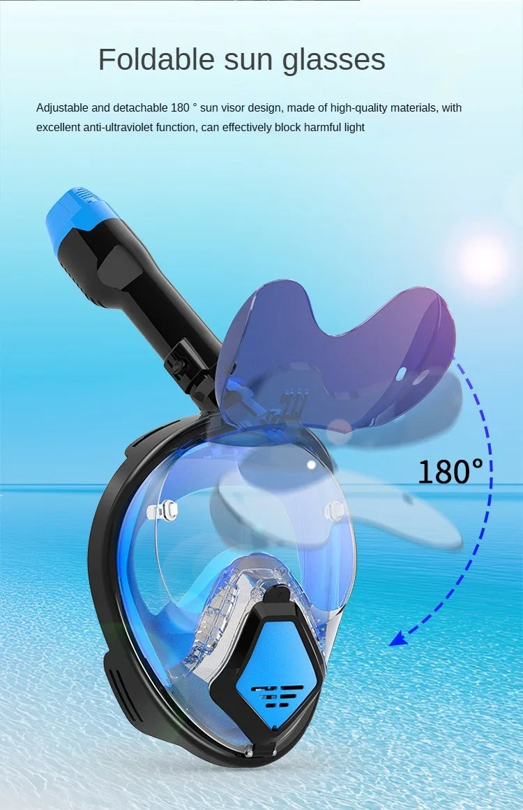 2025 New Professional Snorkeling Mask For Kids Adults High-definition Anti Fog Foldable Swimming Fully Dry Myopia Diving Goggles