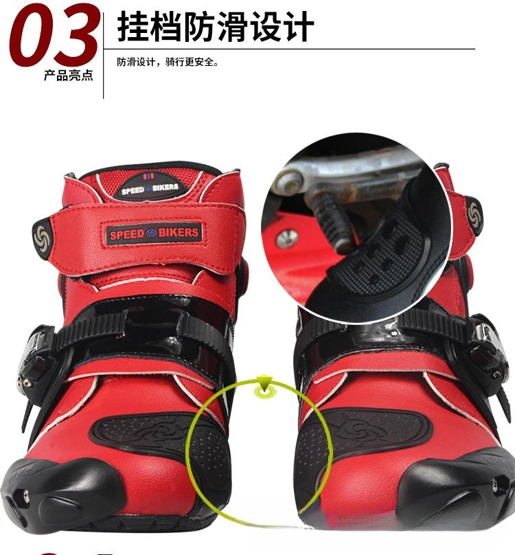 A9003 Men's Profession Motorcycle Boots Ankle Motocross Racing Boots Sports Protective Boots Off Road Motorcycle Riding Shoes