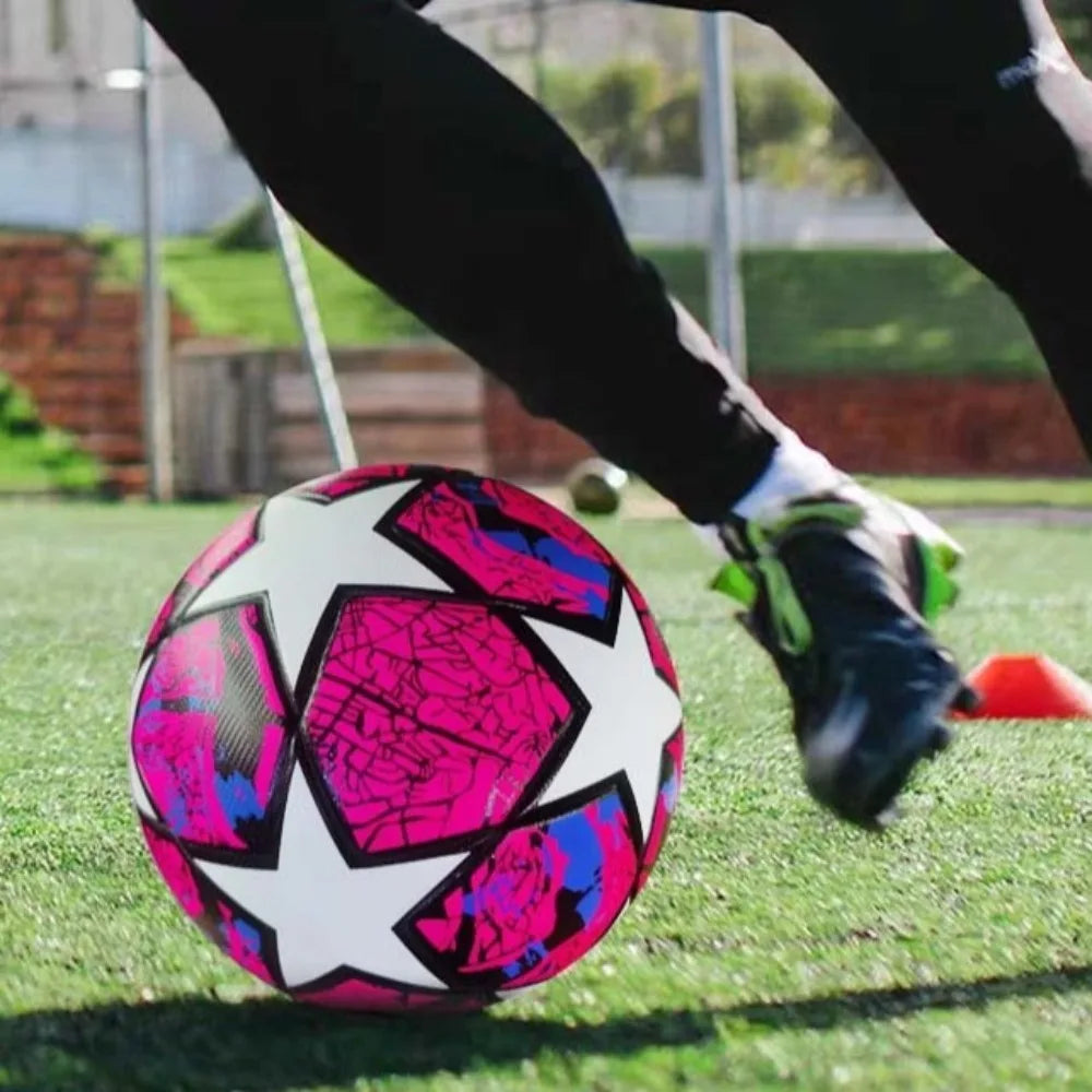 High Quality Standard Size 5 Soccer Ball Professional Seamless League Match Balls PU Material Children's Football School