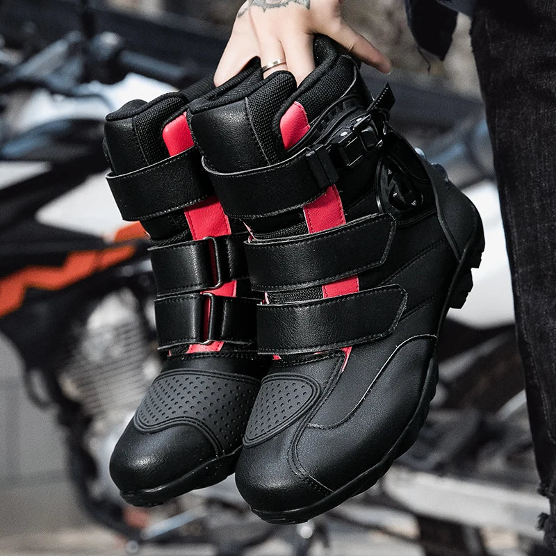 Motorcycle Riding Shoes Breathable Motorcross Off-road Short Boots Man Women Rider Motocross Equipment Anti-fall Racing Shoes 47