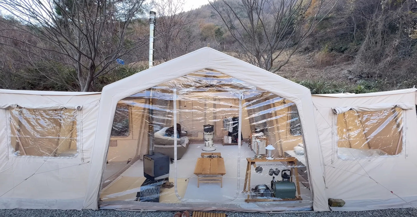 Luxury Inflatable Picnic Dome Tent, Outdoor Family Camping, Green, 17.2