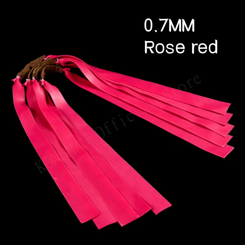 5pcs Hunting Strong Flat Rubber Band Latex Thickened Slingshot 1.0-2.0mm High Elasticity Outdoor Catapult Shooting Accessories