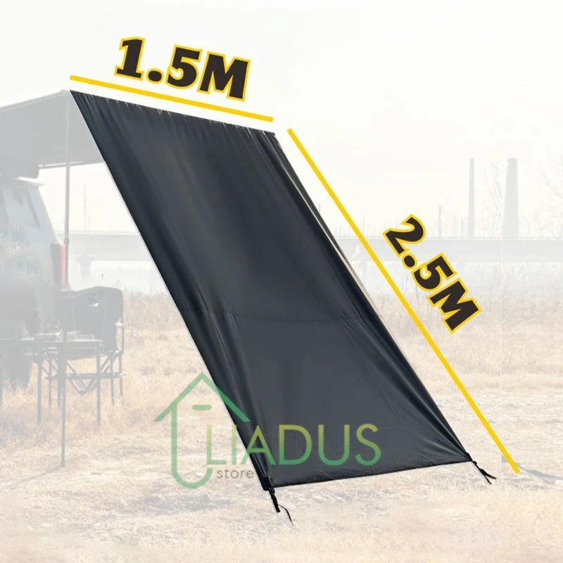 Car Side Tent Blackout With Mesh Windows Mounted Awning Waterproof Shelter UV Protection Camping Canopy Portable For Outdoor