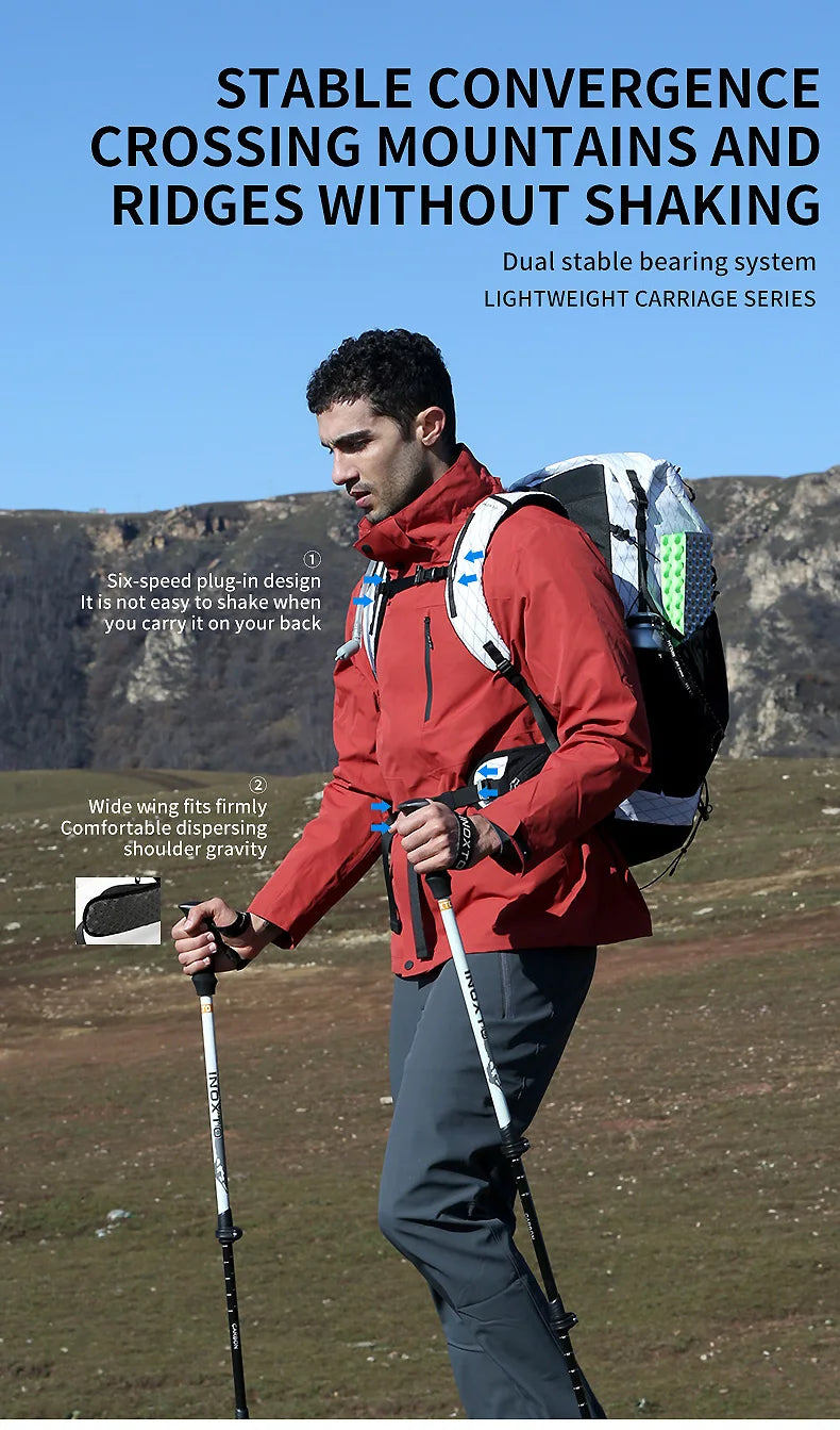 40L hiking bag outdoor backpacking hiking backpack outdoor hiking bag waterproof and breathable shoulder-lined backpack