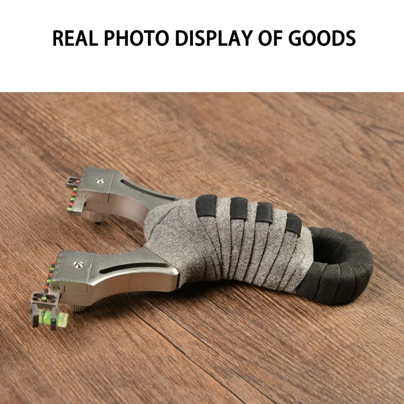 High Precision Shooting Sling Shot Stainless Steel Slingshot Powerful Sling Outdoor Flat Rubber Band Catapult Sports Accessories