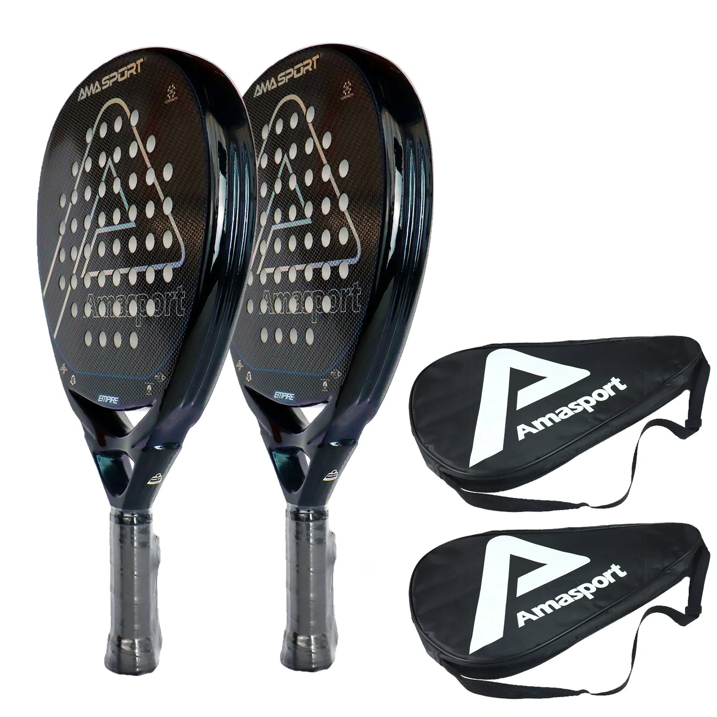 AMASPORT 3k/12k/18k Padel Tennis Racquets High Density & Quality With Padel Bags For Racket EVA Memory Flex Foam Core For Unisex