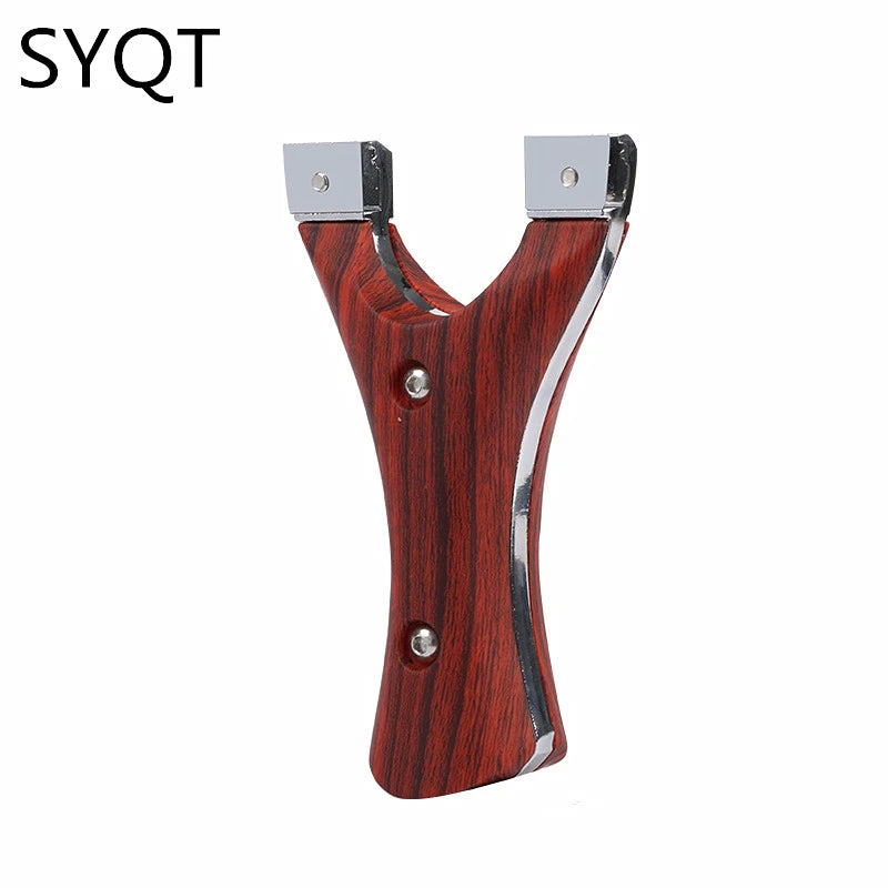 Fast Compression Rubber Band Hunting Slingshot Outdoor Competitive Game Catapult Imitation Wood Patch Flat Band Slingshot