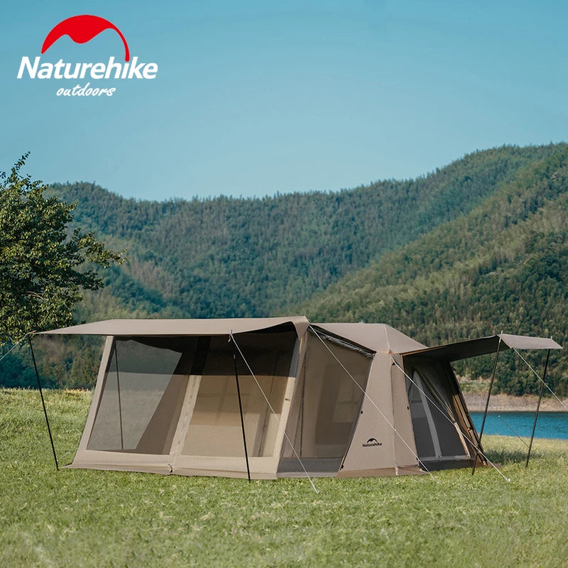 Naturehike Village 13 Automatic Cabin Tent Black Coated Outdoor Camping Picnic Sunscreen 27㎡ 2 Rooms 2 Halls Waterproof Tent