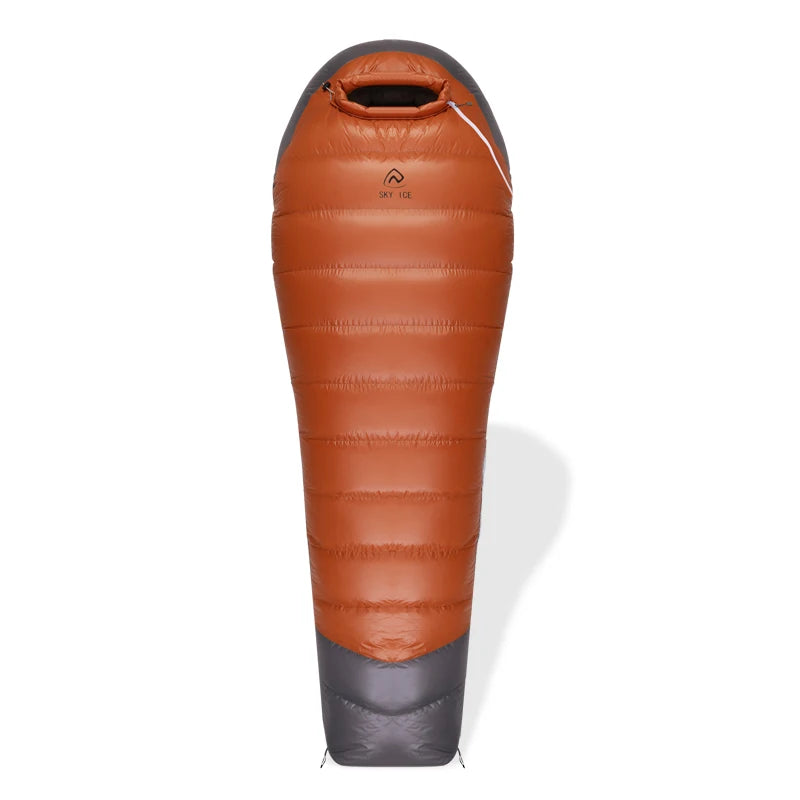 SKY ICEJingchan Mummy Down Sleeping Bag for Adults Outdoor Camping Winter Thickened Goose Down Cold-Proof Warm