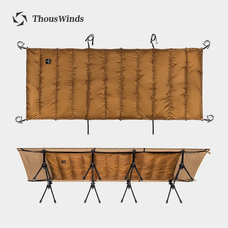 Thous Winds Camping Cot Down Winter Waterproof Sleeping Bag Down Camping Cot Down Backing Fit with Helinox Cot Camping Supplies