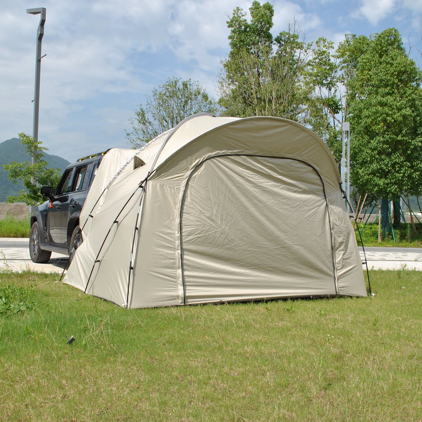 6 Person SUV Car Tailgate Tent - Double-Layer PU3000mm Waterproof, UPF50+ UV Shield, EV-Compatible for Camping & Outdoor Multi-U