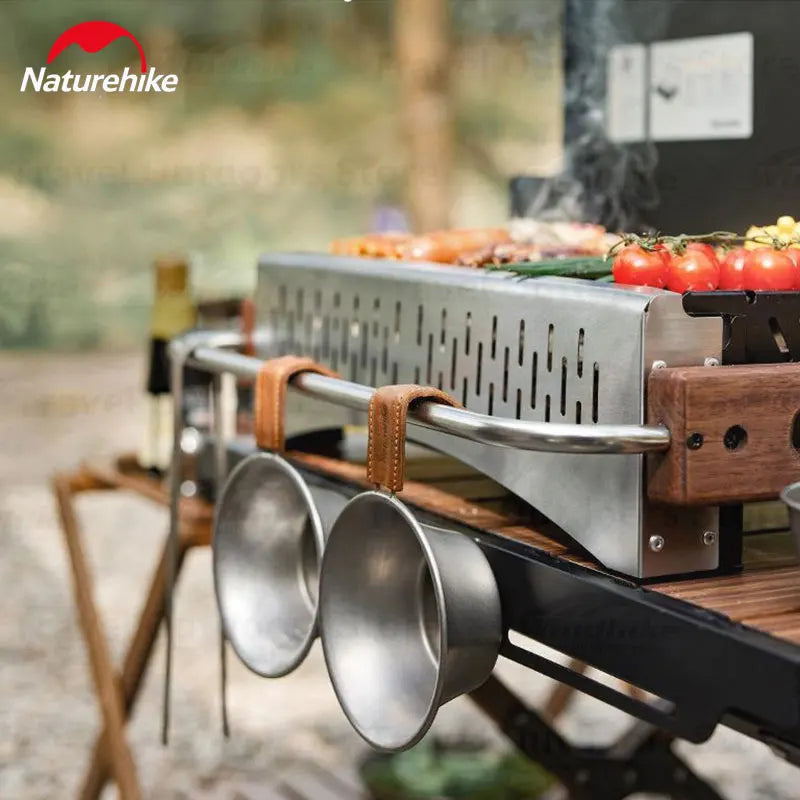 Naturehike Outdoor Portable Folding BBQ Grill Camping Enamel Charcoal Stove Ultralight Travel Picnic 4-8 Person Barbecue Stove