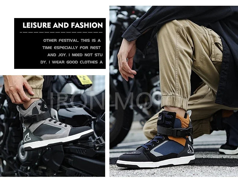 Motorcycle Riding Shoes Motocross Racing Boot Motorcycle Rally Training Shoes Anti Collision Protective Shoes Rider Equipment