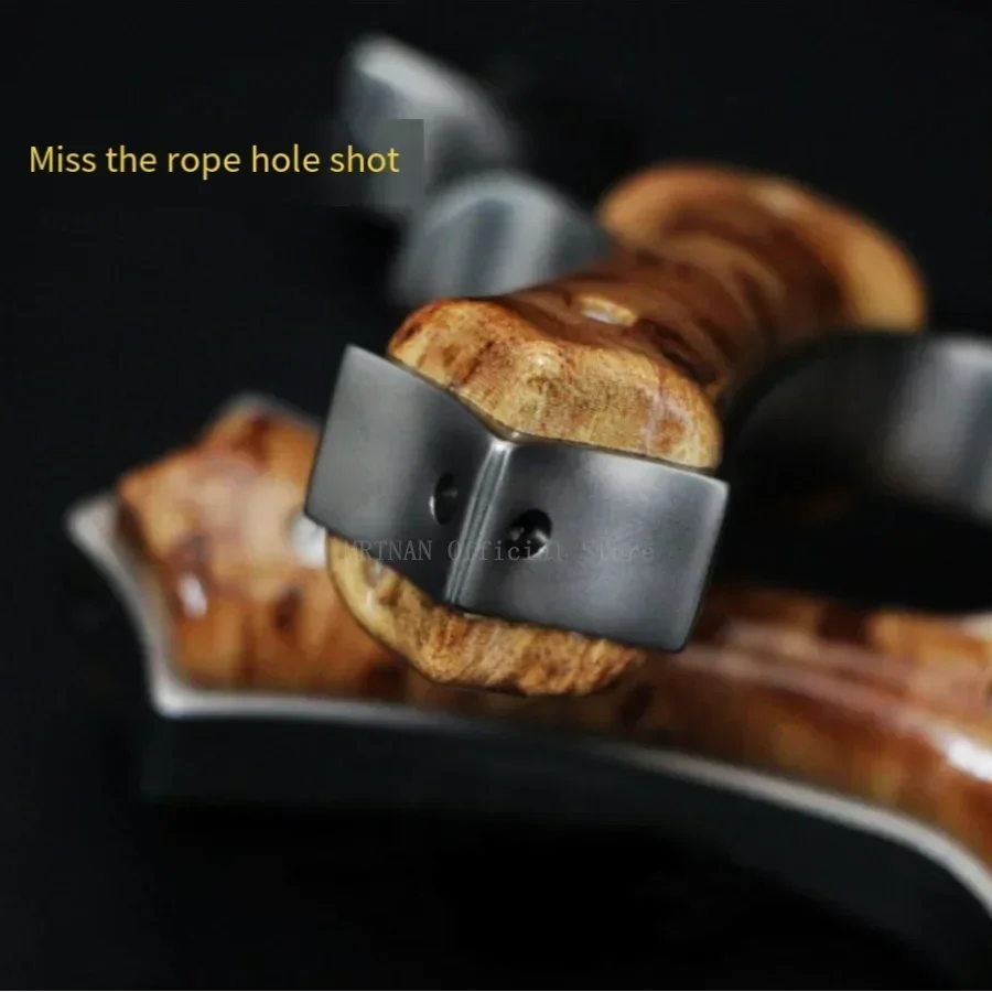 Stainless Steel Slingshot with Flat Rubber Band Hunting Catapult Accessories Outdoor Sports High Quality