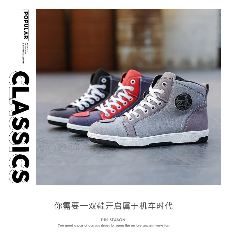 Motorcycle Riding Shoes Motorcycle Boots All Season Breathable and Anti Fall Riding Equipment Road Racing Shoes forRiders오토바이 부츠