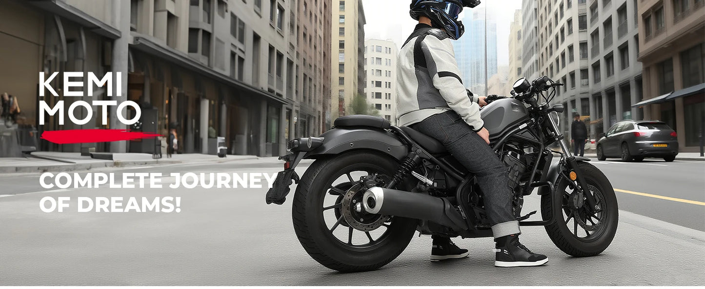 KEMIMOTO Motorcycle Riding Short Boots Men Summer commuting Shoes Sneakers Anti-slip Protection Breathable Casual rides Gear