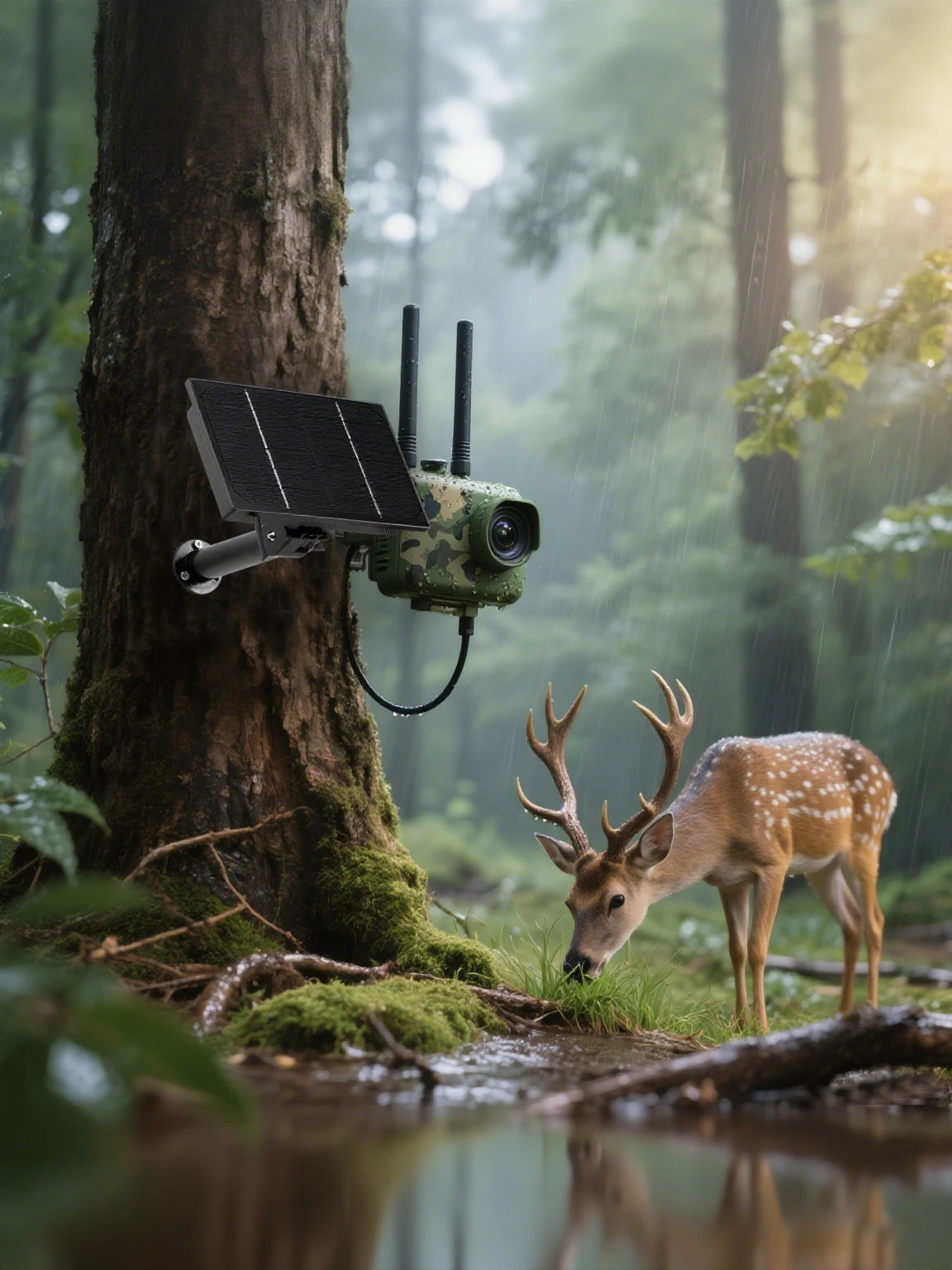 Solar Panel IP66 Waterproof Output 12V Solar Cells Charge Install 18650 Battery Outdoor For Festival Lights, Hunting Cameras