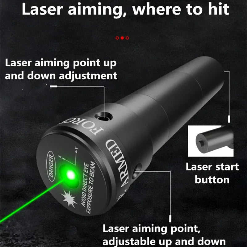 Straight Rod High Precision Telescopic High Power Red Laser Flat Rubber Band Stainless Steel Outdoor Hunting Catapult Slingshot