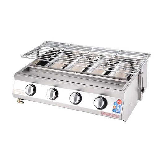 Supplier Stainless Steel Portable BBQ Gas Grill for Outdoor Camping and Restaurant Use