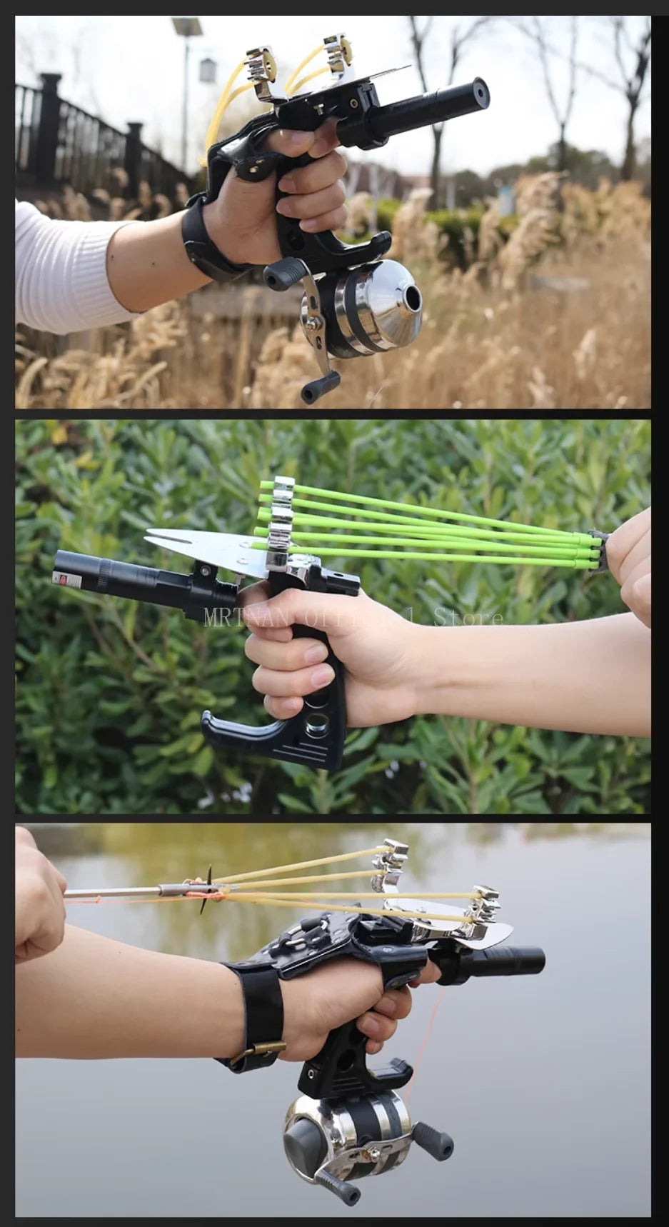 Big Power High-precision Fishing Slingshot With Laser Outdoor Hunting Catapult Outdoors Fishing Compound Bow Fishing Tools