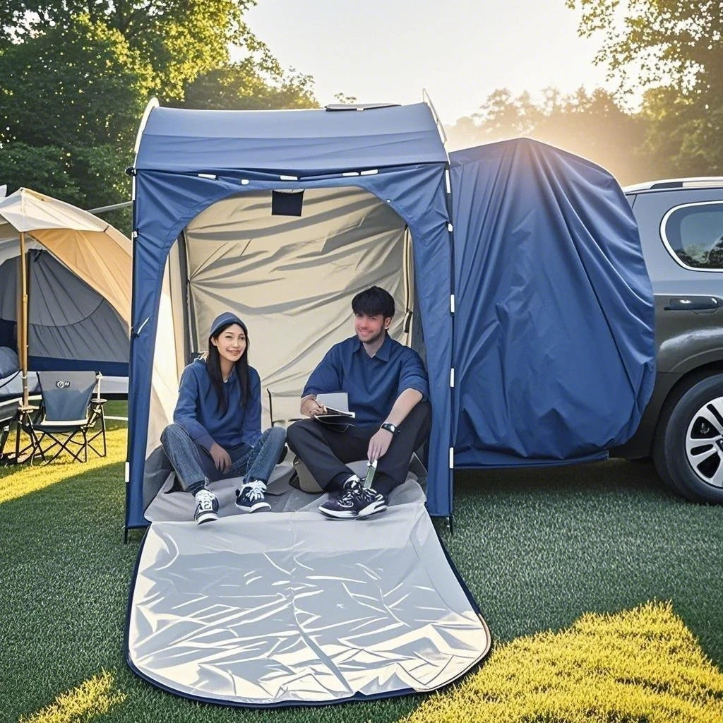 Easy Setup SUV Car Camping Tent - 4-Season Waterproof Tailgate Tent with Floor, 2-4 Person Large Space for Outdoor Adventures