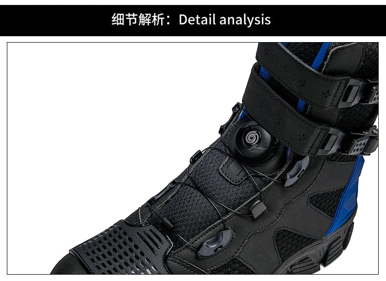 Motorcycle Boots Men's Mid-Calf Motocross Races Protective Boots Outdoor Breathable Non Slip Motos Sports Shoes Botas Moto Hombr